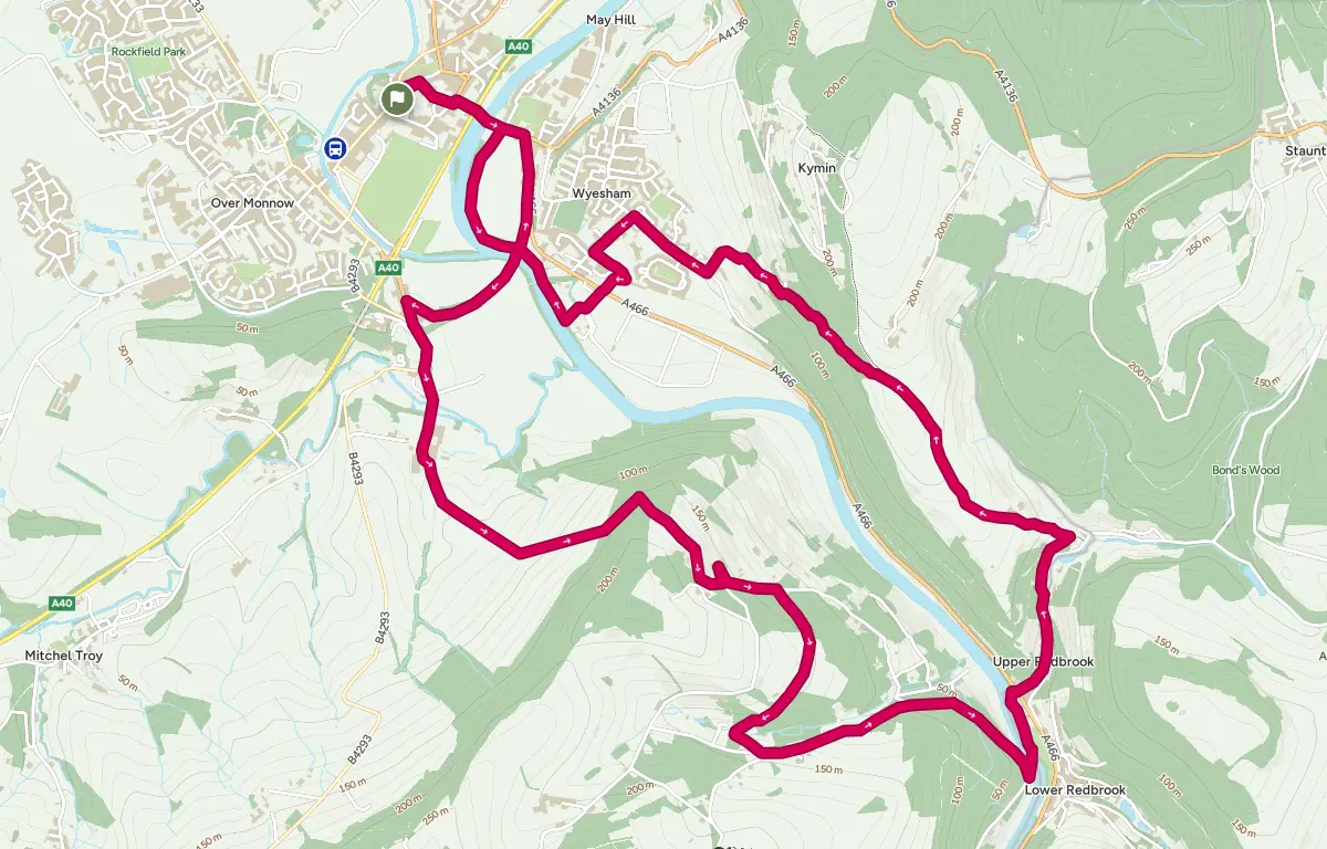 walk-5-Wye riverbank, iron bridge, Troy house, Penalt Upper Redbrook
